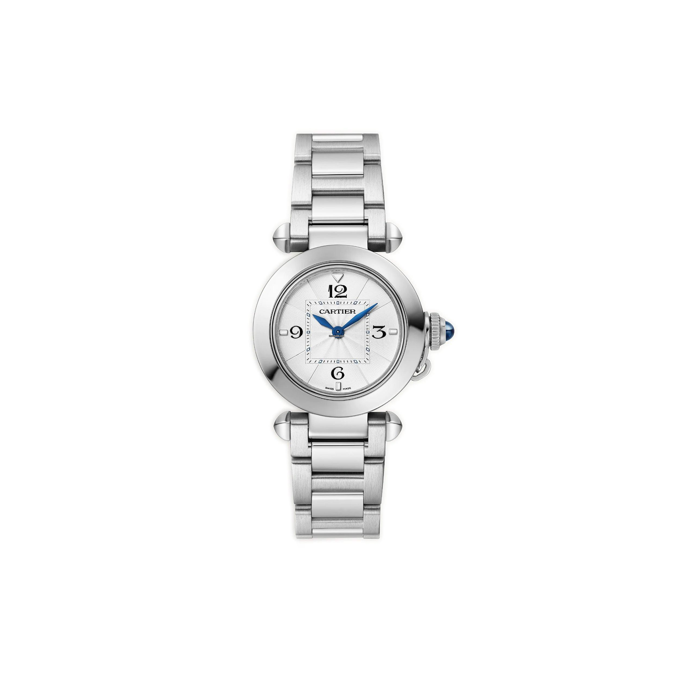 Ca*t*er pasha steel 30mm silver dial on bracelet quartz watch wspa0021